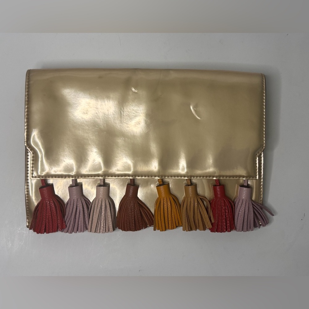 Rebecca Minkoff Sofia Metallic Gold Crossbody Clutch